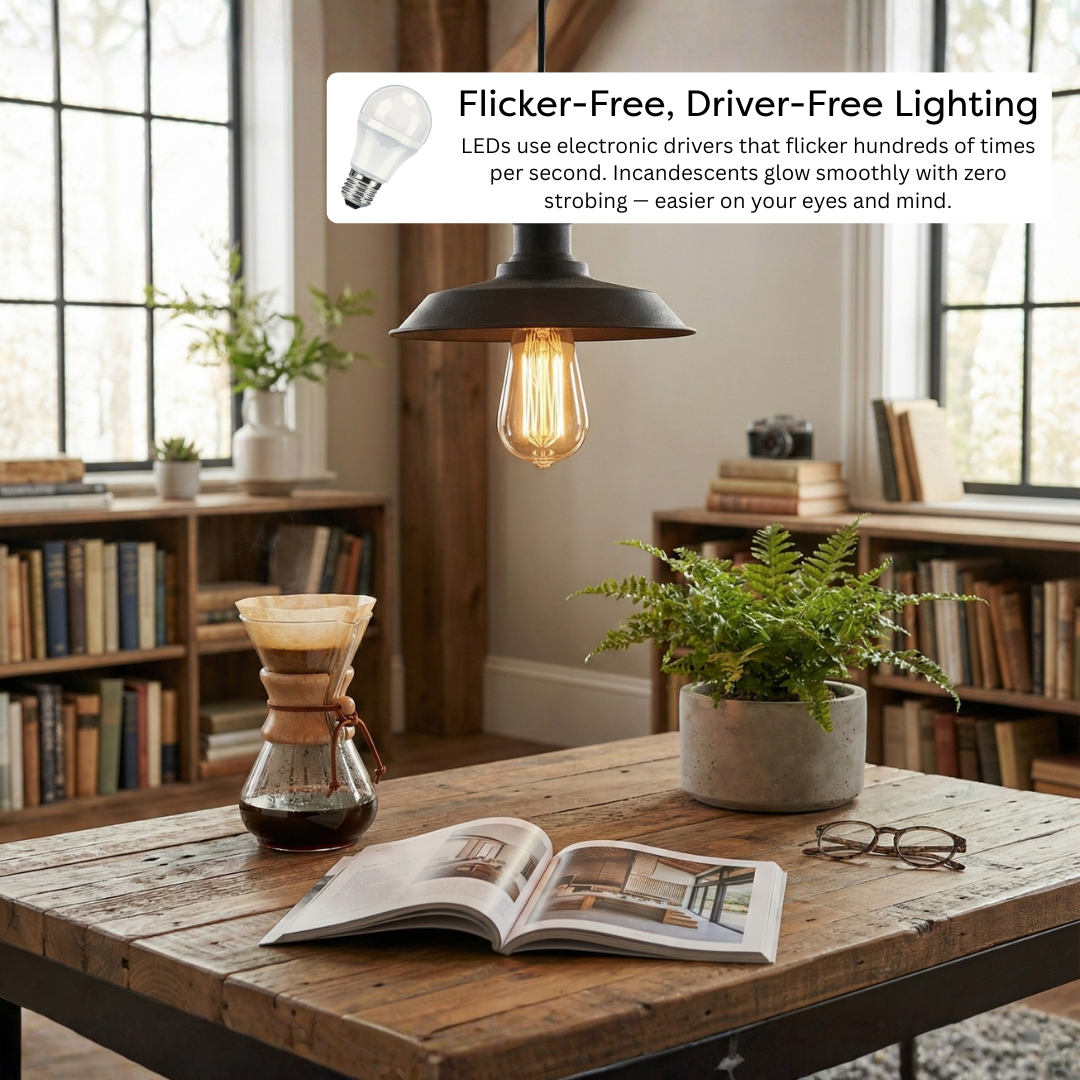 100% Amber Incandescent Bulbs